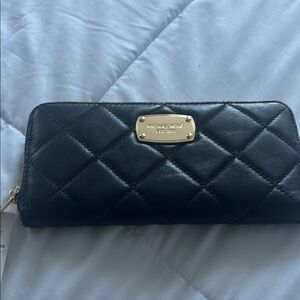 Michael Kors Black Quilted Leather Clutch